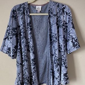 Beautiful Silver Velvet Cardigan